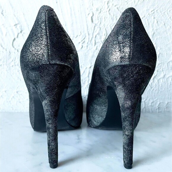 BCBG Generation Sparkly Gold Black Iridescent Platform Pumps Heels-Size 8.5/38.5 - Picture 4 of 7